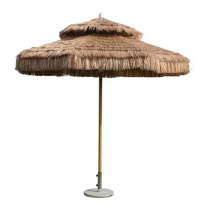 Factory Direct Natural Color Hawaii Hula Tiki Artificial Straw Thatched Outdoor Beach Umbrella