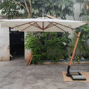 Factory Direct Sales Custom Logo Modern 3m 7 shaped Aluminum Outdoor Umbrella for Villa Hotel Restaurant Park & Garden Use