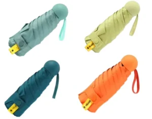 Factory Direct Supply 3 Fold Manual Open Mini Umbrella Plastic Handle Lightweight Professional Straight Umbrella