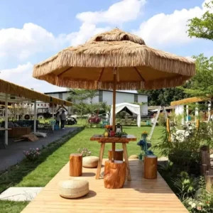 Factory Double Tier Round Square Umbrella Large Hotel Canopy Garden Shade