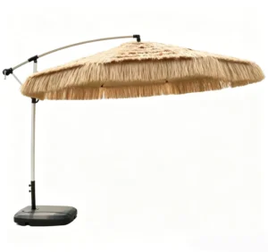 Factory Foldable Aluminum Alloy Outdoor Grass Umbrella Tassel Ruffle Waterproof for Patio Hotel