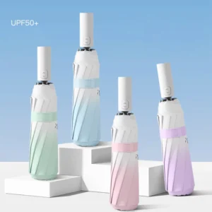 Factory Full Automatic 3-Fold Umbrella Sunshade Waterproof for Girls