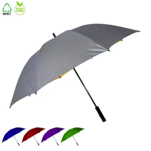 Factory High-Quality Double-Layer Golf Umbrella Semi-Automatic with Custom Logo and Iron Frame for Adults
