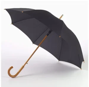 Factory J-Handle Wooden Straight Umbrella Semi-Automatic Customizable