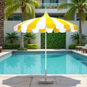 Factory Large Commercial Pagoda Aluminum Umbrella for Hotel Market Resort Pool Lounge Canopy