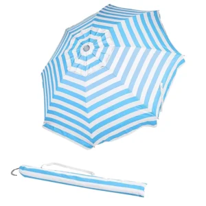 Factory Low MOQ 5.5Ft 200G Polyester Eco-Friendly Folding Beach Umbrella