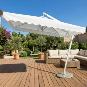 Factory Modern Aluminum Outdoor Cantilever Patio Umbrella with Bases for Restaurant Hotel Beach