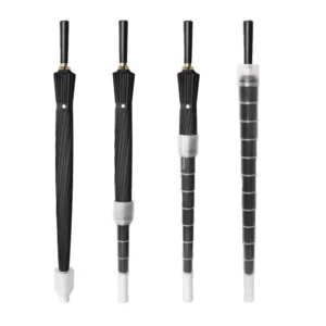 Factory OEM Custom 24K/16K Semi-Automatic Straight Stick Umbrella with Waterproof Cover
