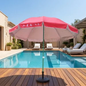 Factory OEM Custom Logo Large Outdoor Sun Parasol Waterproof UV Block Foldable Beach Umbrella