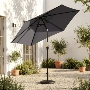 Factory OEM Large UV Protected Polyester UV Resistant Adjustable Center Pole Garden Parasol Patio Sun Shade Porch Hotel Umbrella