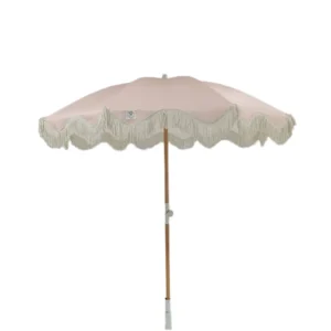 Factory Outdoor Courtyard Large Sunshade Tassel Beach Umbrella Customizable Multi-Color Splicing Seaside Beach Design