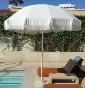 Factory Outdoor Wood Beach Garden Parasol Cafe Patio Umbrella with Base
