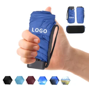 Factory Price Advertising Umbrella Manual Five Folding Umbrella Compact Umbrella Lightweight and Portable Fits Backpack & Bags