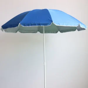 Factory Price Dark Blue Wavy Edge White Trim Steel Pole Outdoor Furniture Beach Umbrella for Pool Side