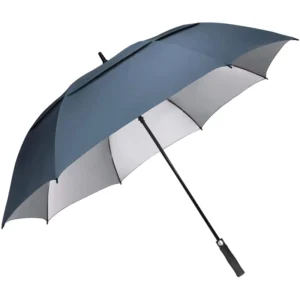 Factory Produce Big Size Sun Silver-Coated UV Protection Double-Vent Golf Umbrella with Logo