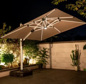 Factory Roman Style Square Cantilever Umbrella, Waterproof Windproof Adjustable, for Garden Patio