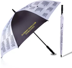Factory Sublimation Golf Umbrella with Custom Logo Printing