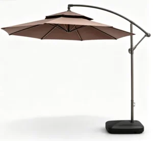 Factory Supply Cantilever Banana Umbrella Offset Parasol Outdoor Sun Shade with Water Base for Home Hotel and Restaurant
