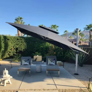 Factory Supply Large Offset Cantilever Outdoor Garden Patio Umbrella Waterproof Double-Layer