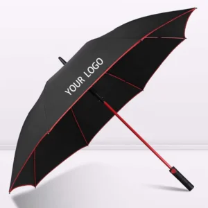 Factory Supply OEM Auto Open Fiberglass 8-Rib Golf Umbrella Custom Logo Oversize Outdoor Promotional
