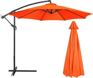Factory UV Resistant Waterproof Patio Umbrella 10ft Offset with Base for Backyard