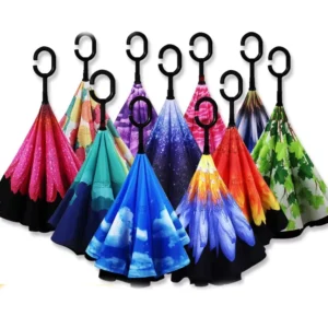 Factory Windproof Double-Layer Reverse Inverted Umbrella
