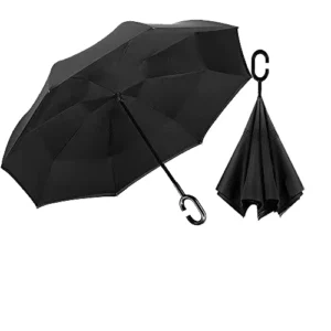 Factory Windproof Strong Inverted C-Handle Double-Layer Umbrella