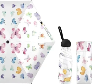 Factory Windproof UV Resistant Small Compact Folding Mini Umbrella Custom Printed Pocket Size Umbrella