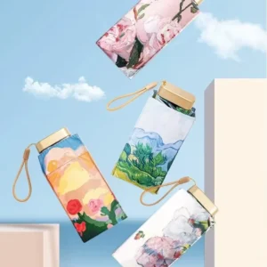 Factory-customised 8K5 Folding Manual Mini Umbrella, UV Protection, Plastic, Compact, Ultra-compact Promotional Business Gift