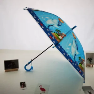 Fashion Clear EVA Umbrellas with Printing Cute Pattern Kids Parasol Transparent Cartoon Pattern Umbrella