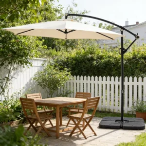 Fashion Color Garden Park Patio Parasol Hanging Banana Outdoor Umbrellas Led Lighting Patio Banana Umbrella