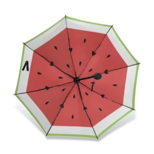 Fashion Compact Travel Portable Super Waterproof Sun Protection Umbrellas Summer Fruit Pink Watermelon 3 Fold Umbrella