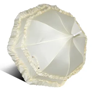 Fashionable Designed Outdoor Lady Lace Manual Open Pagoda Dome POE Umbrellas for Sun and Rain paraguas