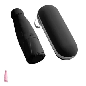 Fast Dry Pocket Compact Case Small Mini 5 Fold Uv Umbrella Gift Rain/sun/6ribs/8 Ribs