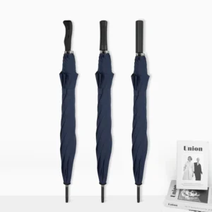 Fiberglass Windproof Long Handle Waterproof Automatic Open Stick Straight Umbrella