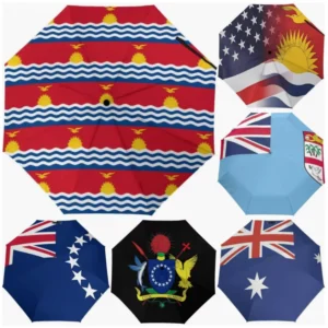 Fiji Kiribati Australia Cook Islands Country-Themed Fully Automatic Folding Umbrella Cultural Flag Pattern Design