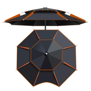 Fishing Umbrella Foldable Three-Fold Extra-Large Thickened Sun Protection Heavy Rain Shelter Steel Rod 1000-1500mm Waterproof