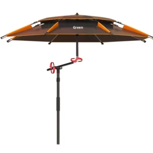 Fishing Umbrella Walking-Stick Steel Rod Thick Black Coating 1000-1500mm Waterproof Omnidirectional Outdoor