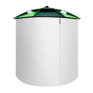 Fishing Umbrella with Zip-On Side Sheet and Double-Layer Sun Shelter for Camping and Fishing