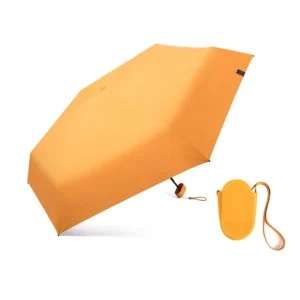 Flat Six Fold Manual Ultra Light Mini Portable Folding Black Alloy Collision Cloth Windproof Business Gift Women’s UV Proof