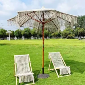 Foldable Aluminum Center Pole Patio Umbrella, Lightweight, Various Colors, Waterproof Outdoor Parasol