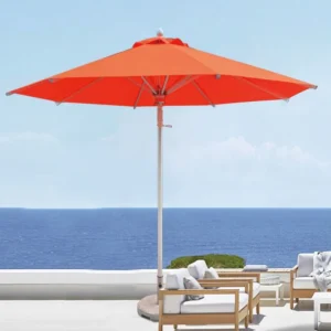 Foldable Aluminum Center Pole Waterproof Lightweight Patio Umbrella Tilt Function Adjustable Outdoor Parasol