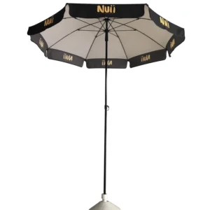 Foldable Anti-UV Polyester Parasol Outdoor Umbrella with Stainless Steel Frame for Beach and Park Use