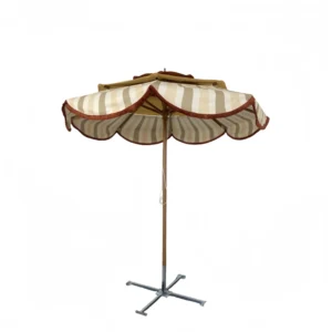 Foldable Bamboo Frame Polyester Sun Umbrella Waterproof 50+ UV Protection Outdoor Beach Use Eco-Friendly Lightweight