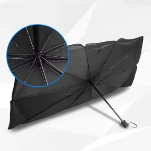 Foldable Car Windshield Sun Shade Umbrella, UV and Heat Protector