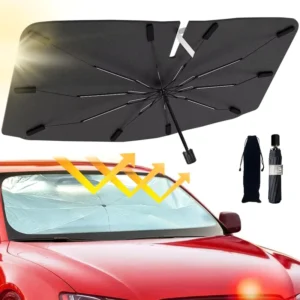 Foldable Car Windshield Sunshade Umbrella with 99% UV Blocking