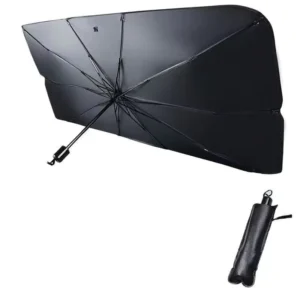 Foldable Car Windshield Sunshade Umbrella with Emergency Safety Hammer UV Protection and Heat Insulation