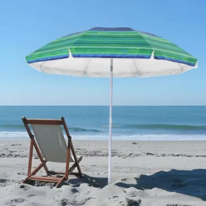 Foldable Custom Logo Printed Beach Sun Umbrella for Outdoor Camping