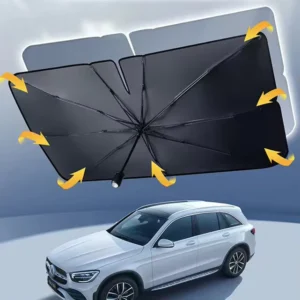 Foldable Customizable Car Umbrella with UV Protection