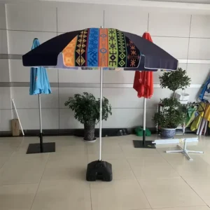 Foldable Eco-Friendly Waterproof Lightweight Printed Outdoor UV Protection Patio Beach Umbrella
